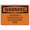 Signmission OSHA Warning Sign, 3.5" Height, 5" Width, Hazardous Waste Satellite Accumulation Area, Landscape OS-WS-D-35-L-12167 - alternate 1